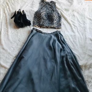 Two piece prom dress